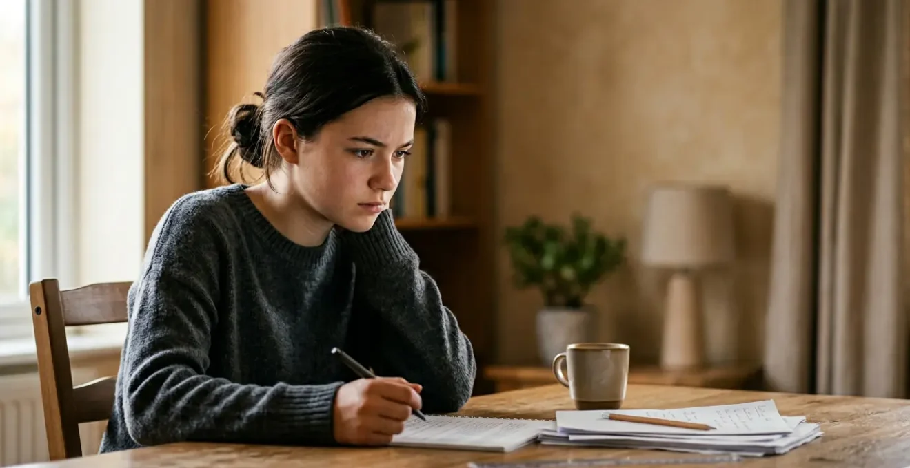 Estudiante viendo contenido educativo en casa con método de aula invertida