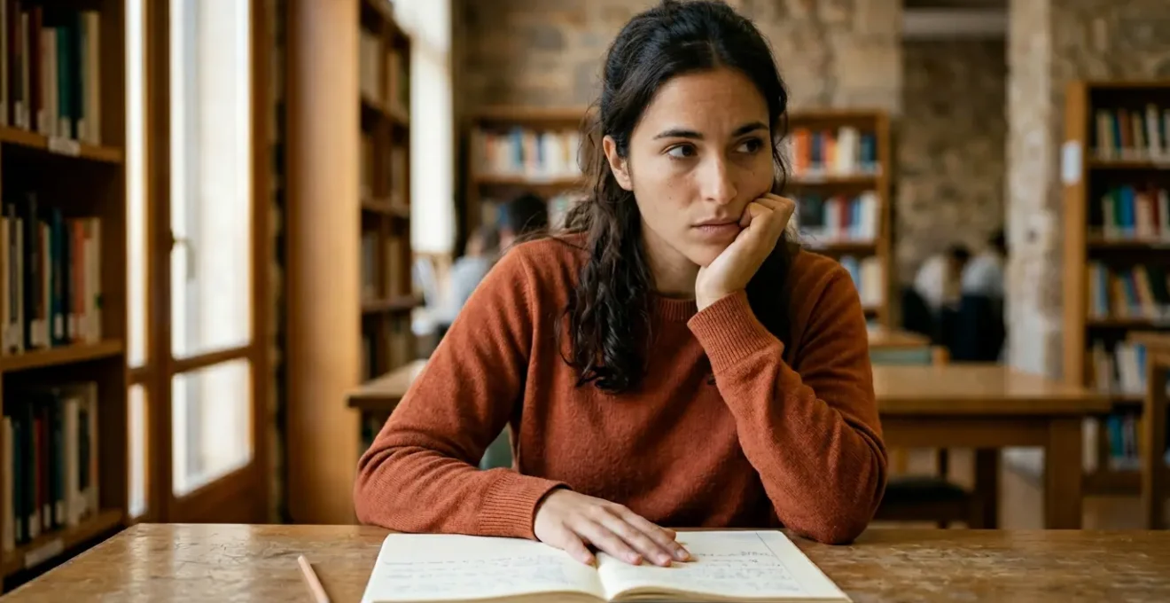 Estudiante concentrado aplicando técnicas científicas de memorización y aprendizaje efectivo