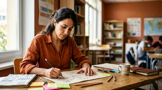 Docente diseñando una experiencia educativa transformadora