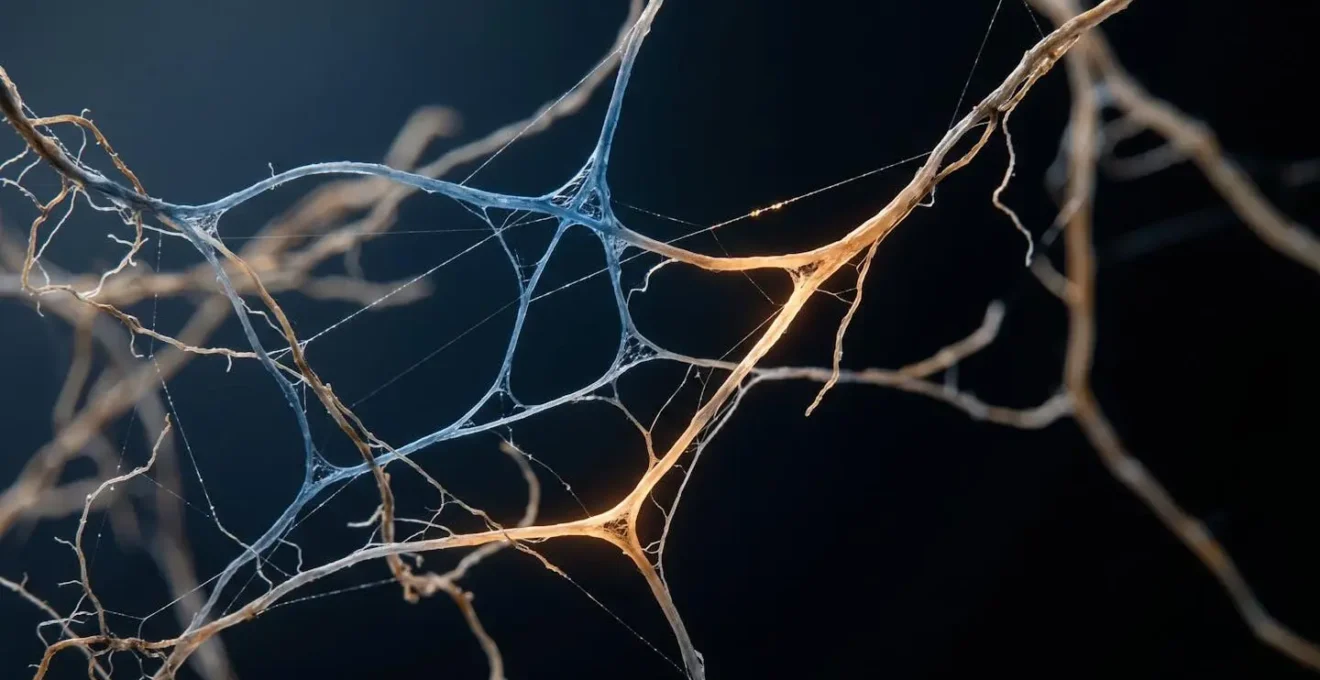 Representación visual del proceso neurológico de debilitamiento de conexiones sinápticas relacionadas con la curiosidad activa
