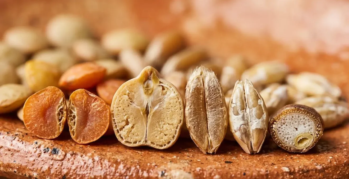 Texturas naturales de alimentos ricos en fibra de la dieta mediterránea